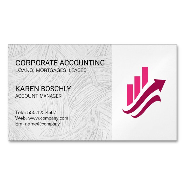 Real Estate | Account Manage | Corporate Fintech  Business Card Magnet (Front)