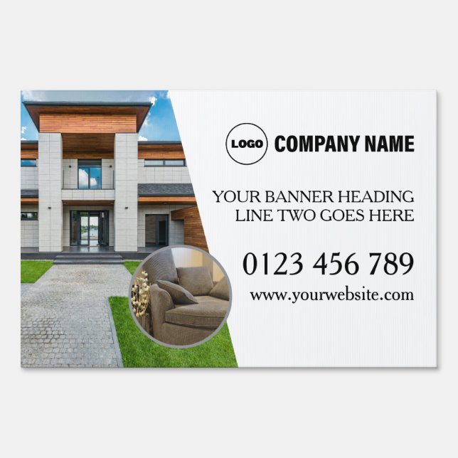 Real Estate Advert Custom Yard Sign (Front)