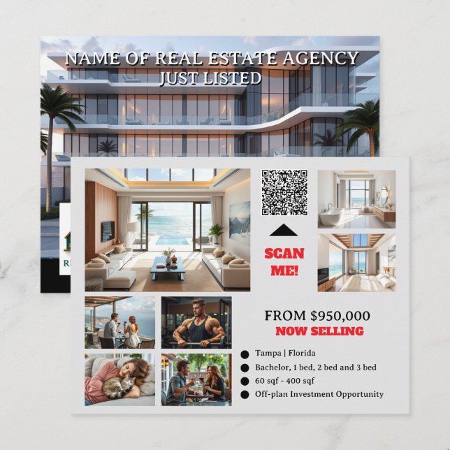 Real Estate advertisement realtor marketing  Postcard (Front/Back)