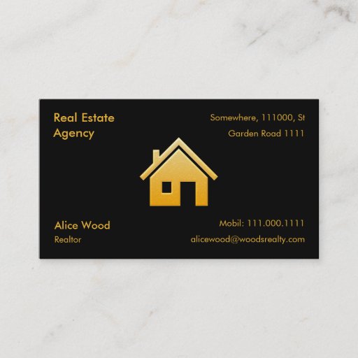 Customizable Real Estate Business Card