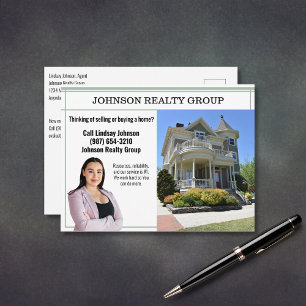 Real Estate Agency Direct Mail Modern Sage Green Postcard