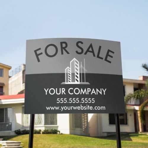 Real Estate Agency For Sale Business Logo Lawn Sign