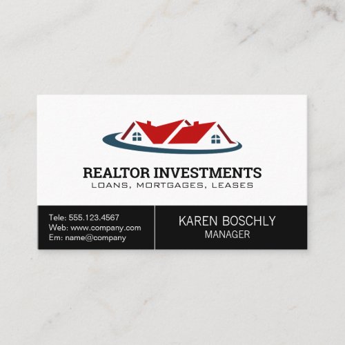 Real Estate Agency  Mortgage House Real Estate lo Business Card