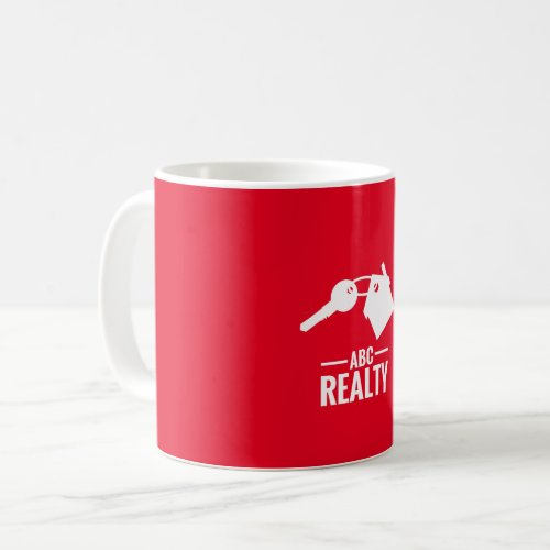Real Estate Agency Professional Red Logo Coffee Mug