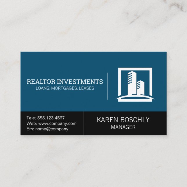 Real Estate Agency | Property Management Business Card (Front)