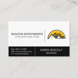 Real Estate Agency Rooftop and Cityscape Business Card