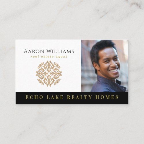 Real Estate Agent Add Your Logo  Photo  Realtor Business Card