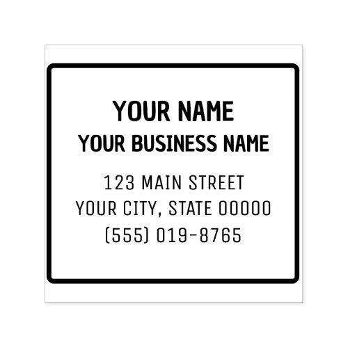 Real Estate Agent Address Custom Business Self  Self-inking Stamp