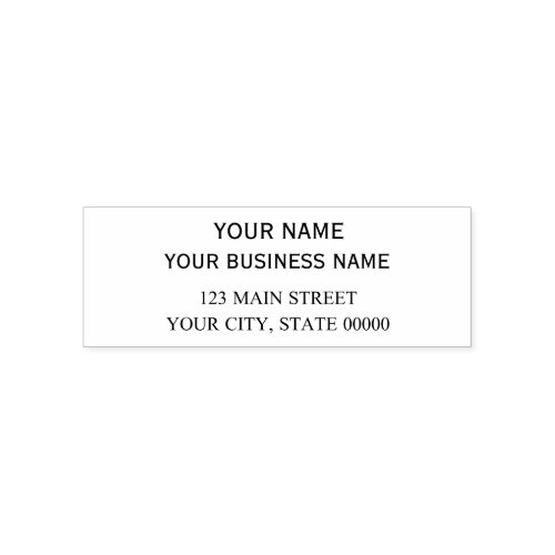 Real Estate Agent Address Minimal Business Self-inking Stamp