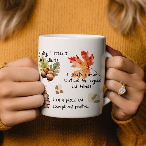 Real Estate Agent Affirmations Fall Coffee Mug