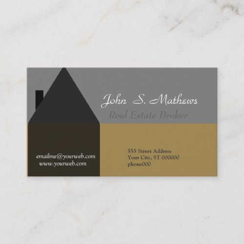 Realtor and Real Estate Professional Black &amp; Gray Business Cards