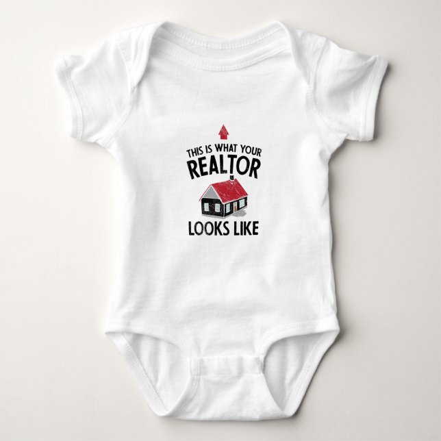 Real Estate Agent Baby Bodysuit (Front)