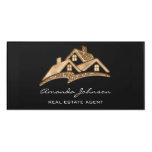 Real Estate Agent Black Gold Elegant Logo  Door Si Door Sign