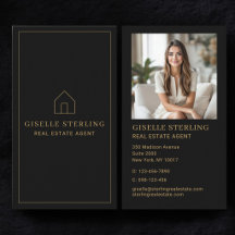 Real Estate Agent Black Gold House Photo