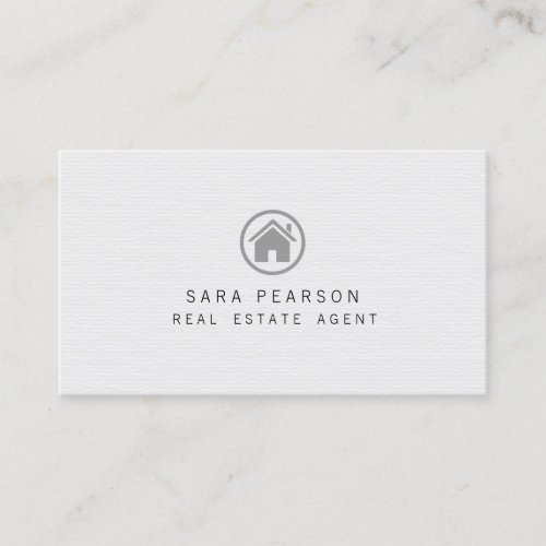 Real Estate Agent Black House Icon Investment Business Card
