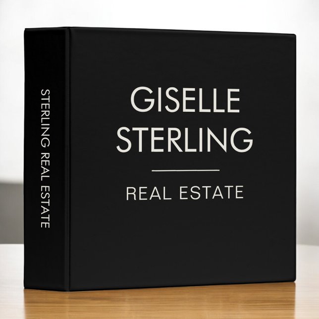 Real Estate Agent Black Professional 3 Ring Binder (Creator Uploaded)