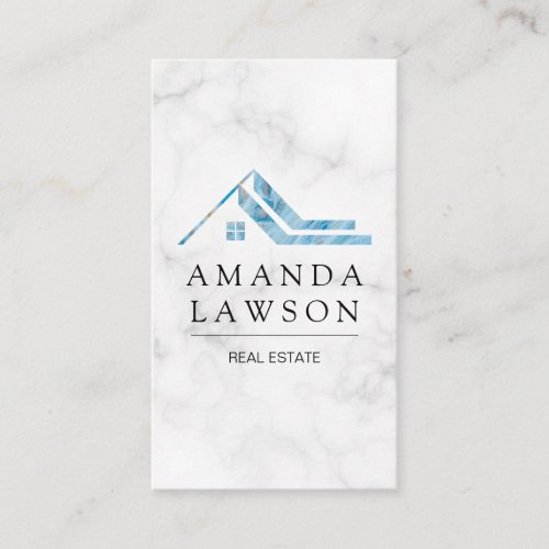 Real Estate Agent  Blue Marble Home Icon Appointment Card