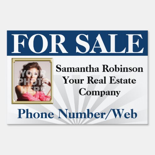 Real Estate Agent Broker Custom Photo Sign