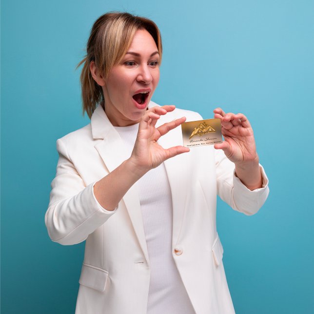 Real Estate Agent Broker House Glitter Gold House Business Card (Real Estate Agent Broker House Glitter Gold House Business Card)