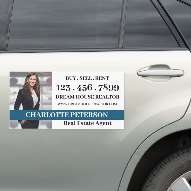Real Estate Agent Broker Mortgage Marketing   Car Magnet (In Situ)