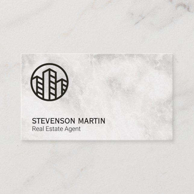 Real Estate Agent | Buildings Business Card (Front)
