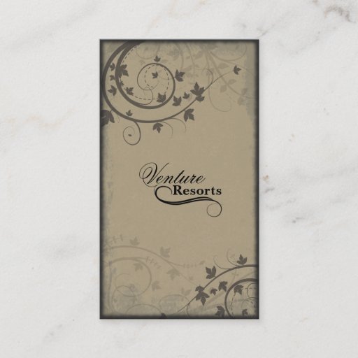 Customizable Real Estate Agent Business Card -Beige Brown Black