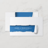 Real Estate Agent Business Card Ripped Paper (Front/Back)