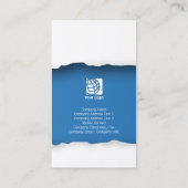 Real Estate Agent Business Card Ripped Paper (Back)