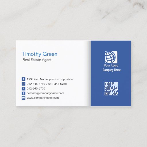 Customizable Real Estate Agent Business Card Simple #06