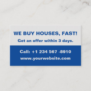 Real Estate Agent Business Card - We Buy Houses