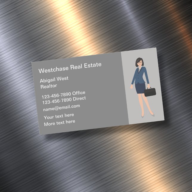 Real Estate Agent Business Cards For A Realtor (Creator Uploaded)