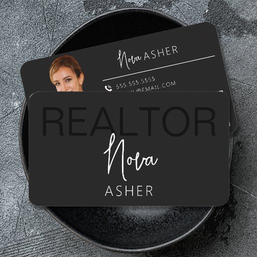 Customizable Real Estate Agent Business Cards With QR Code