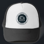 Real Estate Agent Business Logo Employees Swag Trucker Hat<br><div class="desc">Add your own business logo to this shirt template to promote and bring awareness to your existing brand or new business. Personalize further by adding text,  resize the image and change background to a color of choice by clicking on the "Personalize" button above.</div>