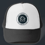Real Estate Agent Business Logo Employees Swag Trucker Hat<br><div class="desc">Add your own business logo to this shirt template to promote and bring awareness to your existing brand or new business. Personalize further by adding text,  resize the image and change background to a color of choice by clicking on the "Personalize" button above.</div>