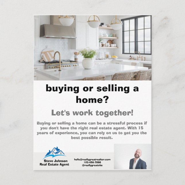 Real Estate Agent  Business Postcard (Front)