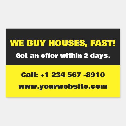 Real Estate Agent Business Sticker _ We Buy Houses