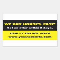 Real Estate Agent Business Sticker - We Buy Houses