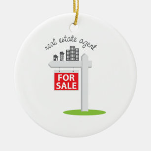 Real Estate Agent Ceramic Ornament