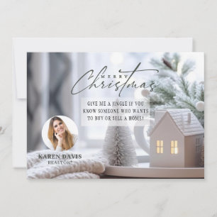 Real Estate Agent Christmas Holiday Postcard