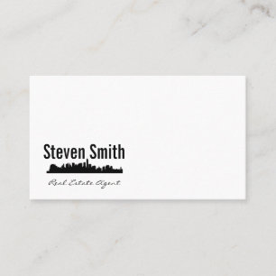 Real Estate Agent City Skyline Business Card