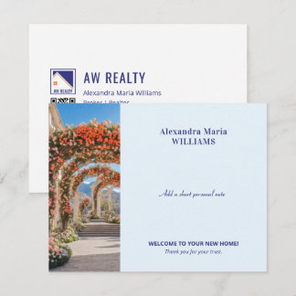 Real Estate Agent Closing Gift Welcome Home Photo Note Card