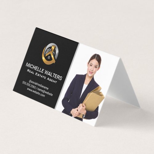 Real Estate Agent  Custom Agent Picture  Business Business Card