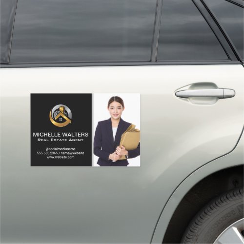 Real Estate Agent  Custom Agent Picture  Car Magnet