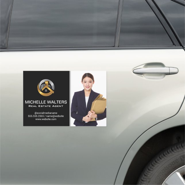 Real Estate Agent | Custom Agent Picture  Car Magnet (In Situ)