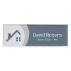 Real Estate Agent Custom Logo Dusty Blue & Silver