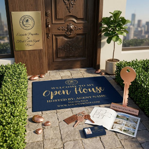 Real Estate Agent   Custom Logo Property Branding Doormat