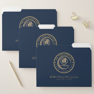 Real Estate Agent Custom Logo Property Branding File Folder