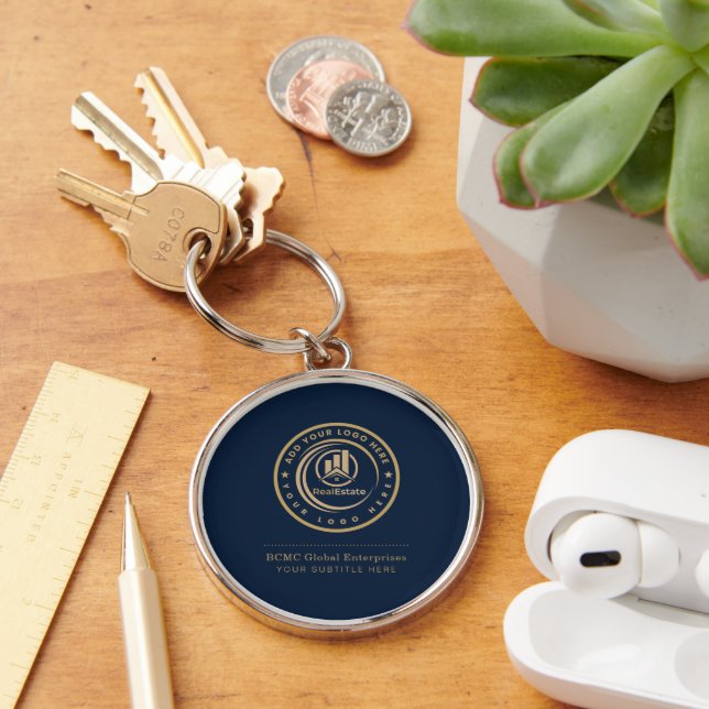 Real Estate Agent | Custom Logo Property Branding Keychain (Desk)