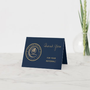 Real Estate Agent   Custom Logo Property Branding Thank You Card