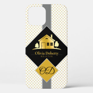 Real Estate Agent Exlusive Golden Home iPhone 12 Case